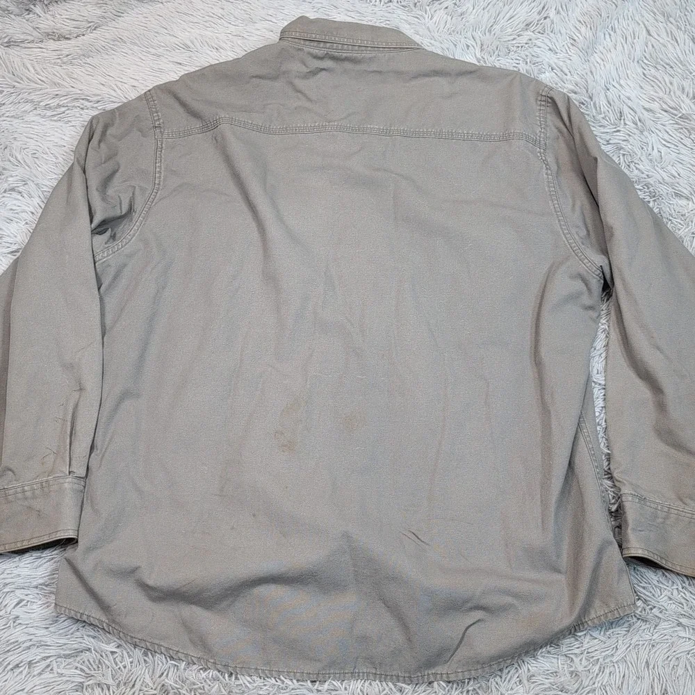 Cabela's Jacket Mens XL Gray Barn Chore  Work Pockets Shacket Button‎ Up Grunge